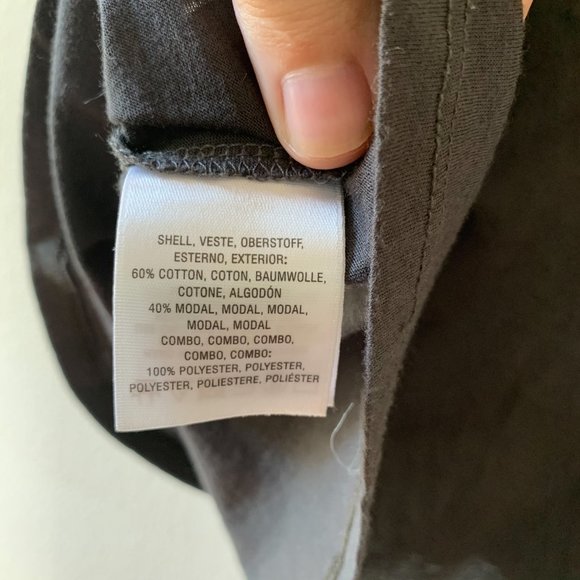 Anthropologie Meadow Rue Gray Bibbed Verona Tee - Picture 8 of 8